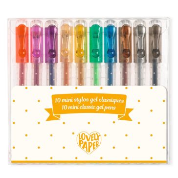   Zselés mini toll készlet - 10 klasszikus színben - 10 mini gel pens classic