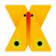Állatdekor betű - X - Graphic animal letter