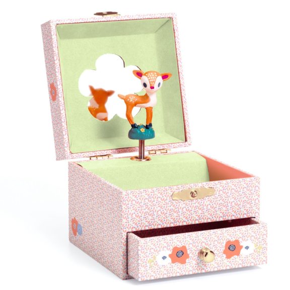 Zenélő ékszerdoboz - Szende őz - Wood fawn Zenélő ékszerdoboz - Szende őz - Wood fawn