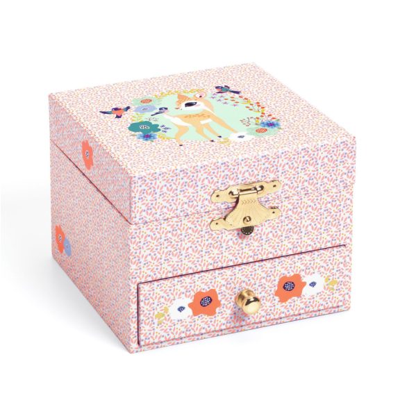 Zenélő ékszerdoboz - Szende őz - Wood fawn Zenélő ékszerdoboz - Szende őz - Wood fawn