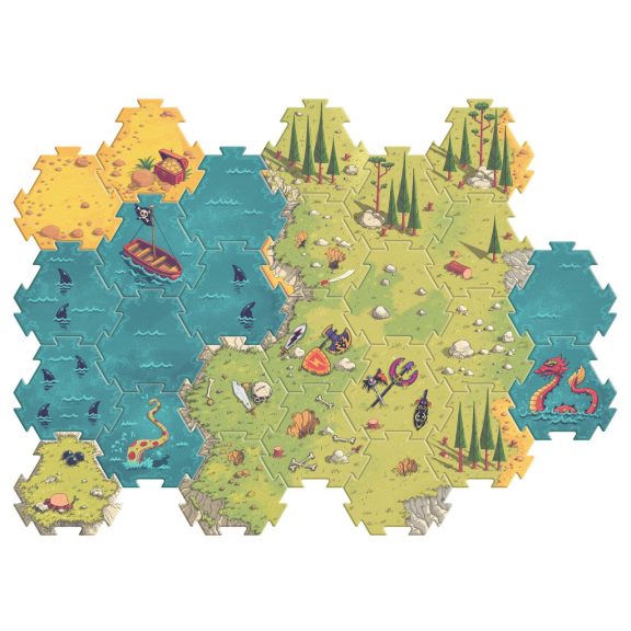 Arty Toys Óriás puzzle - Kalóz és lovag birodalom, 30 db-os - Giant puzzle-Battle Arty Toys Óriás puzzle - Kalóz és lovag birodalom, 30 db-os - Giant puzzle-Battle