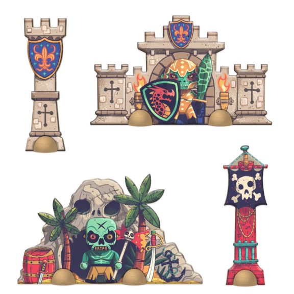 Arty Toys Óriás puzzle - Kalóz és lovag birodalom, 30 db-os - Giant puzzle-Battle Arty Toys Óriás puzzle - Kalóz és lovag birodalom, 30 db-os - Giant puzzle-Battle