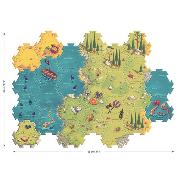 Arty Toys Óriás puzzle - Kalóz és lovag birodalom, 30 db-os - Giant puzzle-Battle Arty Toys Óriás puzzle - Kalóz és lovag birodalom, 30 db-os - Giant puzzle-Battle