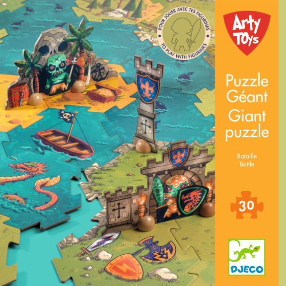 Arty Toys Óriás puzzle - Kalóz és lovag birodalom, 30 db-os - Giant puzzle-Battle Arty Toys Óriás puzzle - Kalóz és lovag birodalom, 30 db-os - Giant puzzle-Battle