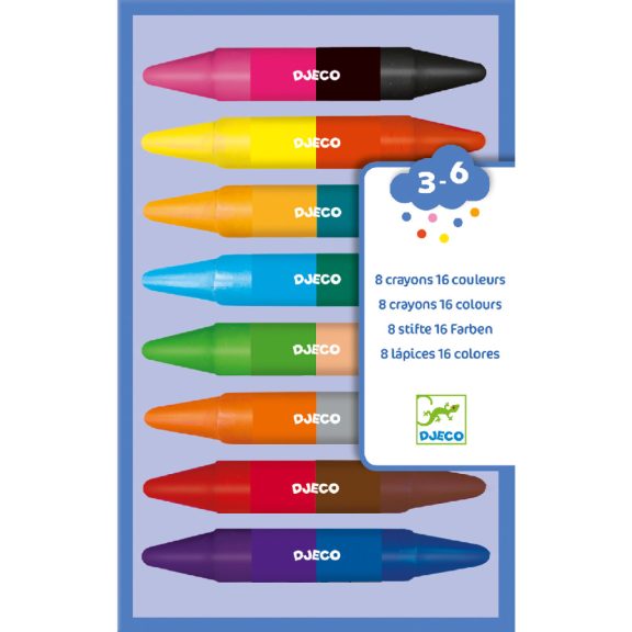 Zsírkréta készlet - 8 duplavégű zsírkréta - 8 twins crayons Zsírkréta készlet - 8 duplavégű zsírkréta - 8 twins crayons