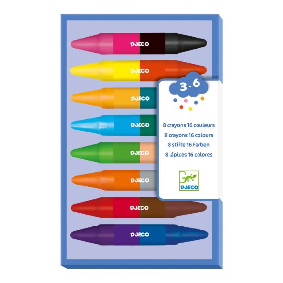Zsírkréta készlet - 8 duplavégű zsírkréta - 8 twins crayons Zsírkréta készlet - 8 duplavégű zsírkréta - 8 twins crayons