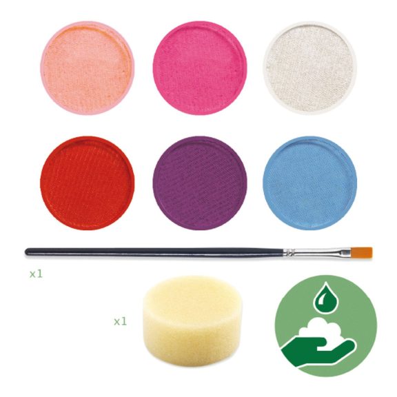 Arcfesték - 6 élénk szín - Palette 6 colours - Sweet Arcfesték - 6 élénk szín - Palette 6 colours - Sweet
