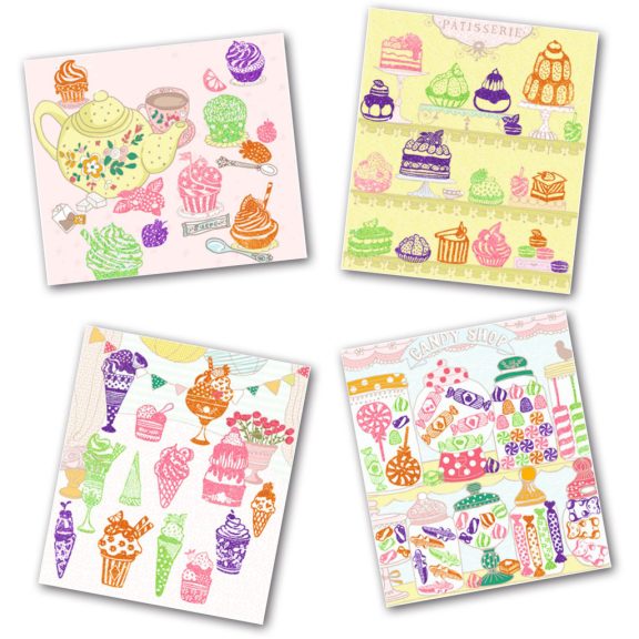 Artistic Patch - Csillámminta készítés - Édességek - Collages - Sweets Artistic Patch - Csillámminta készítés - Édességek - Collages - Sweets